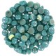 Czech 2-hole Cabochon beads 6mm Jade Full Light AB 63130